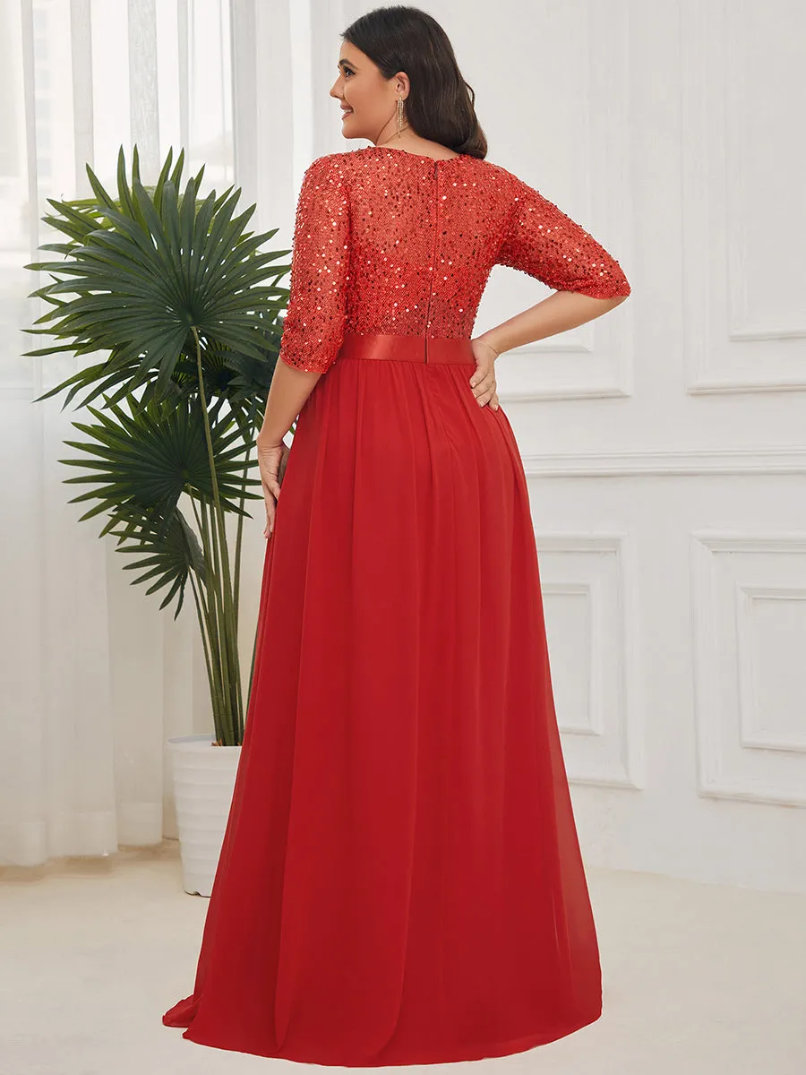 Plus Long Tulle & Sequin Wholesale Evening Dresses for Mother of the Bride