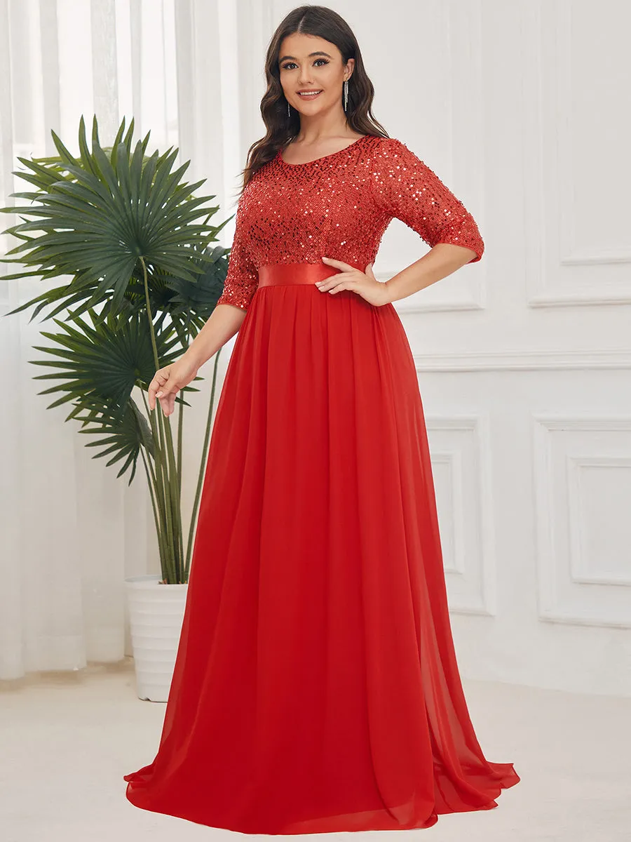 Plus Long Tulle & Sequin Wholesale Evening Dresses for Mother of the Bride