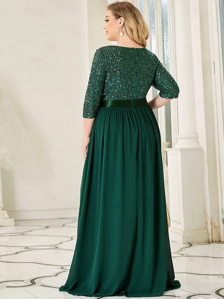 Plus Long Tulle & Sequin Wholesale Evening Dresses for Mother of the Bride