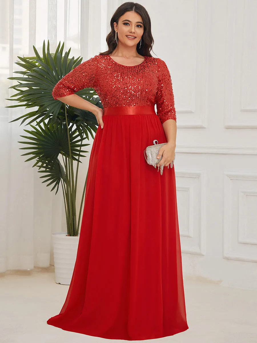 Plus Long Tulle & Sequin Wholesale Evening Dresses for Mother of the Bride