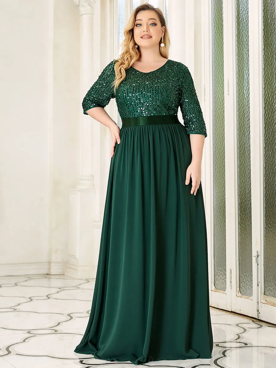 Plus Long Tulle & Sequin Wholesale Evening Dresses for Mother of the Bride