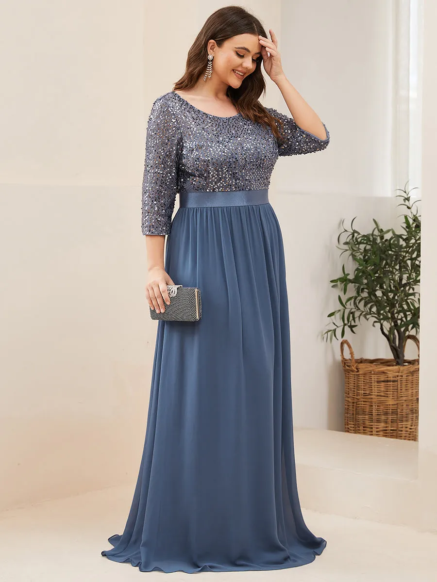 Plus Long Tulle & Sequin Wholesale Evening Dresses for Mother of the Bride