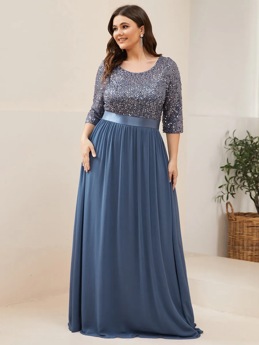 Plus Long Tulle & Sequin Wholesale Evening Dresses for Mother of the Bride