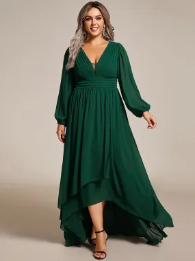 Plus Maxi Long Chiffon Wholesale Evening Dresses With Long Sleeves