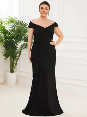 Plus Off Shoulders A Line Floor Length Strapless Wholesale Evening