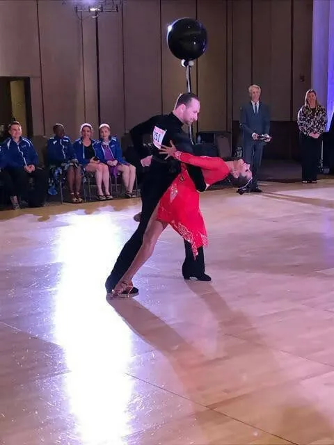 Red Dress with Lace for Latin