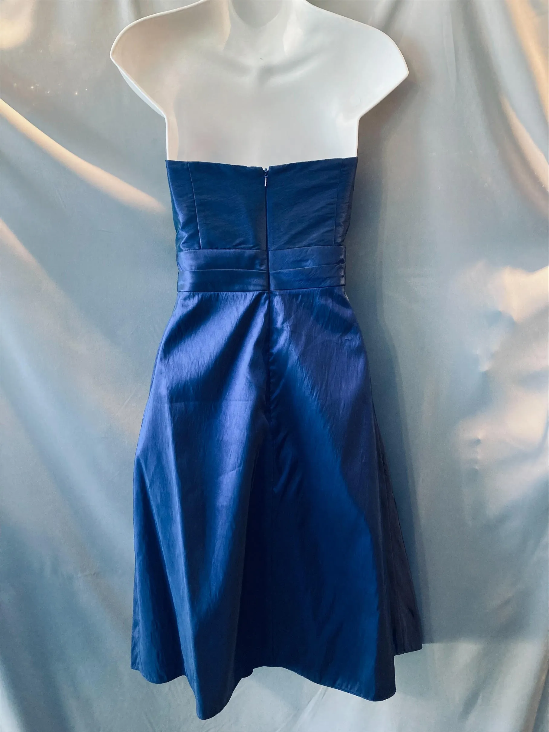 SALE Short Taffeta Strapless  Dress Size 12 Style 6159