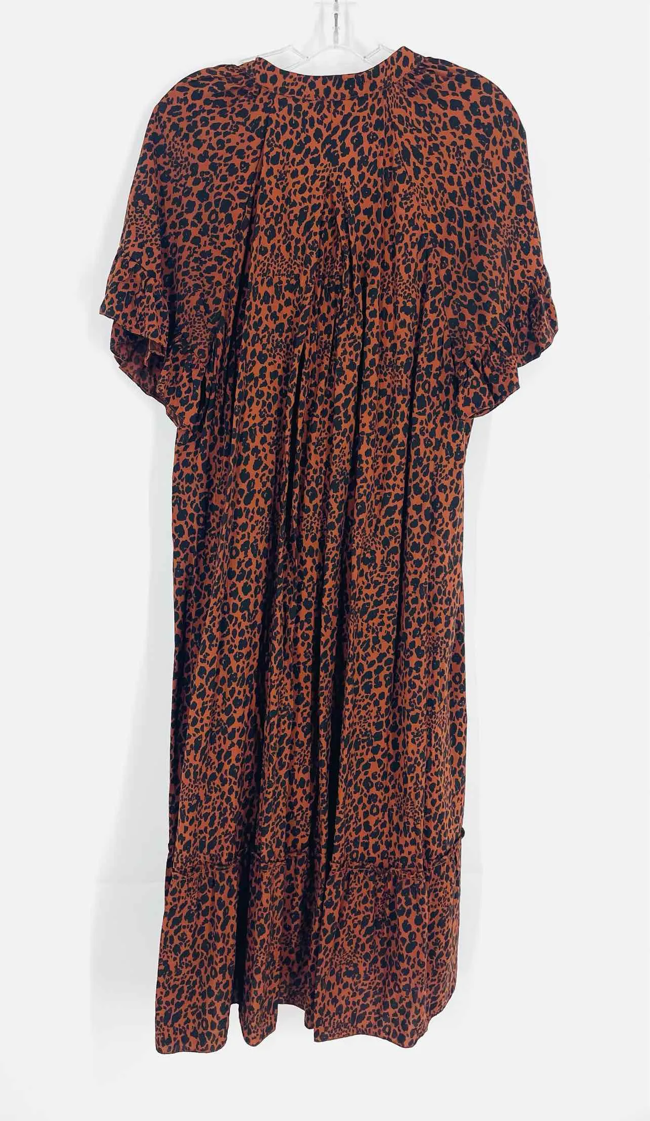 Size M Pet Brown/Black Animal Print Maxi Dresses Dress