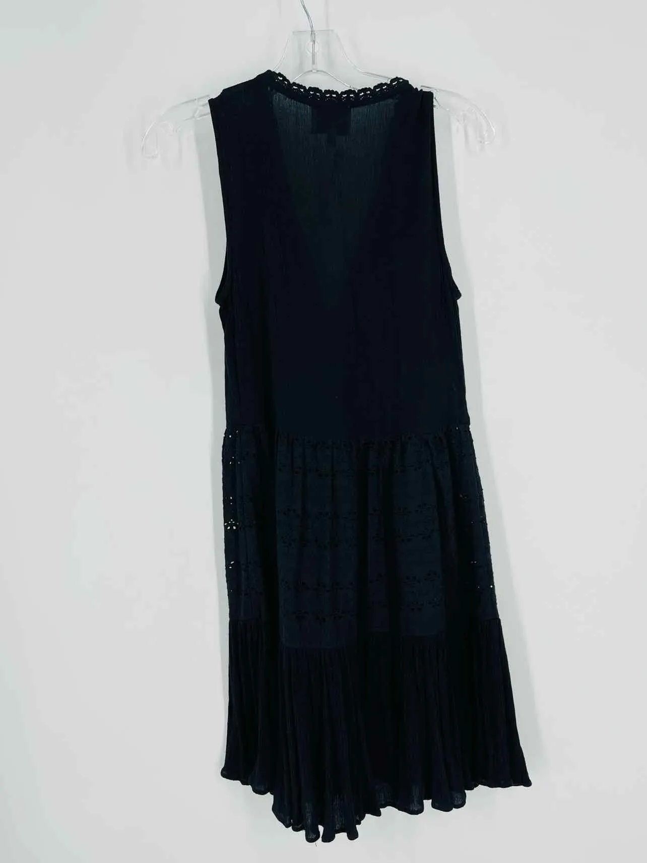 Size XS Black Eyelet Tiered Dresses Dress