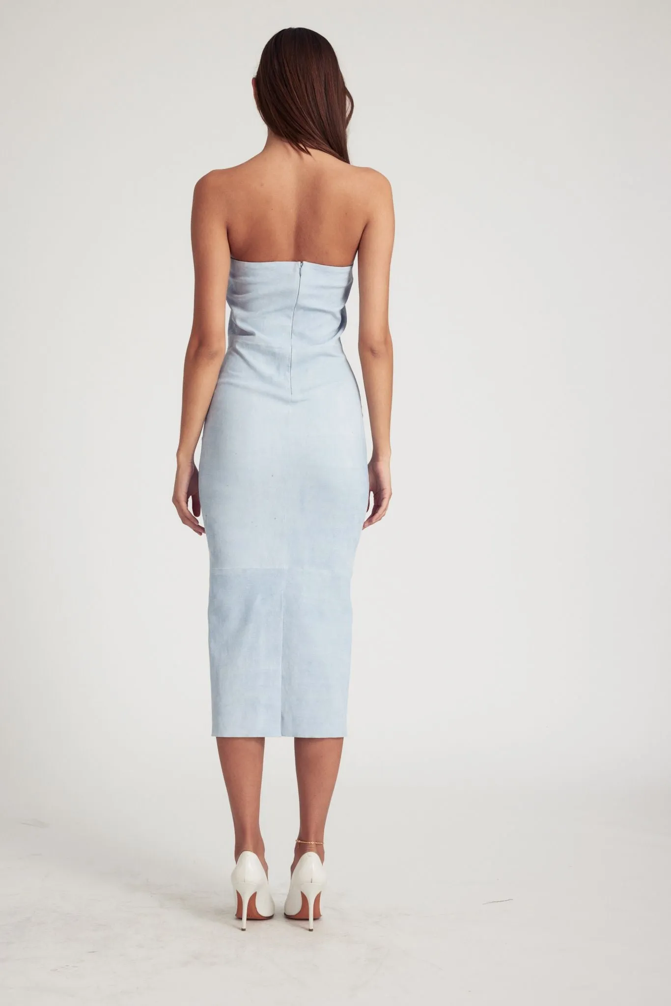 Sky Suede Tube Dress