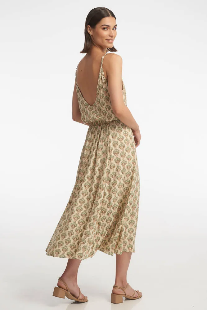 Sophia Midi Dress / Serene Moss