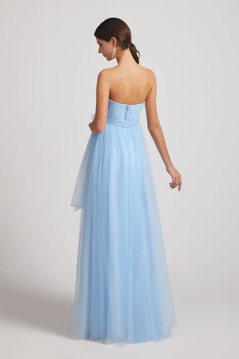 Strapless Sweetheart Floor Length Convertible Tulle Bridesmaid Dresses (AF0188)