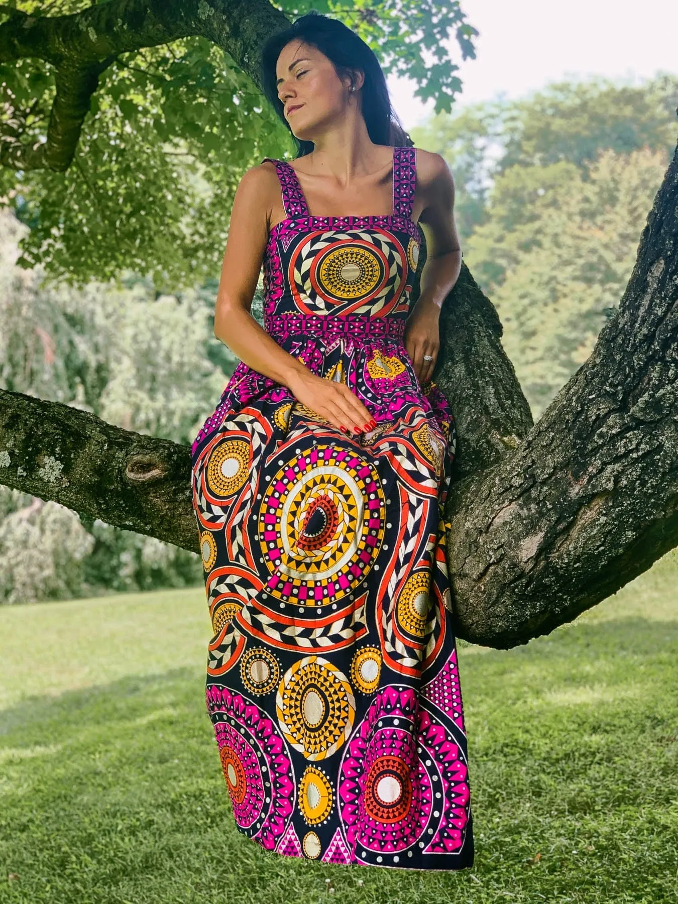 The Circle of Life Maxi Dress with Split